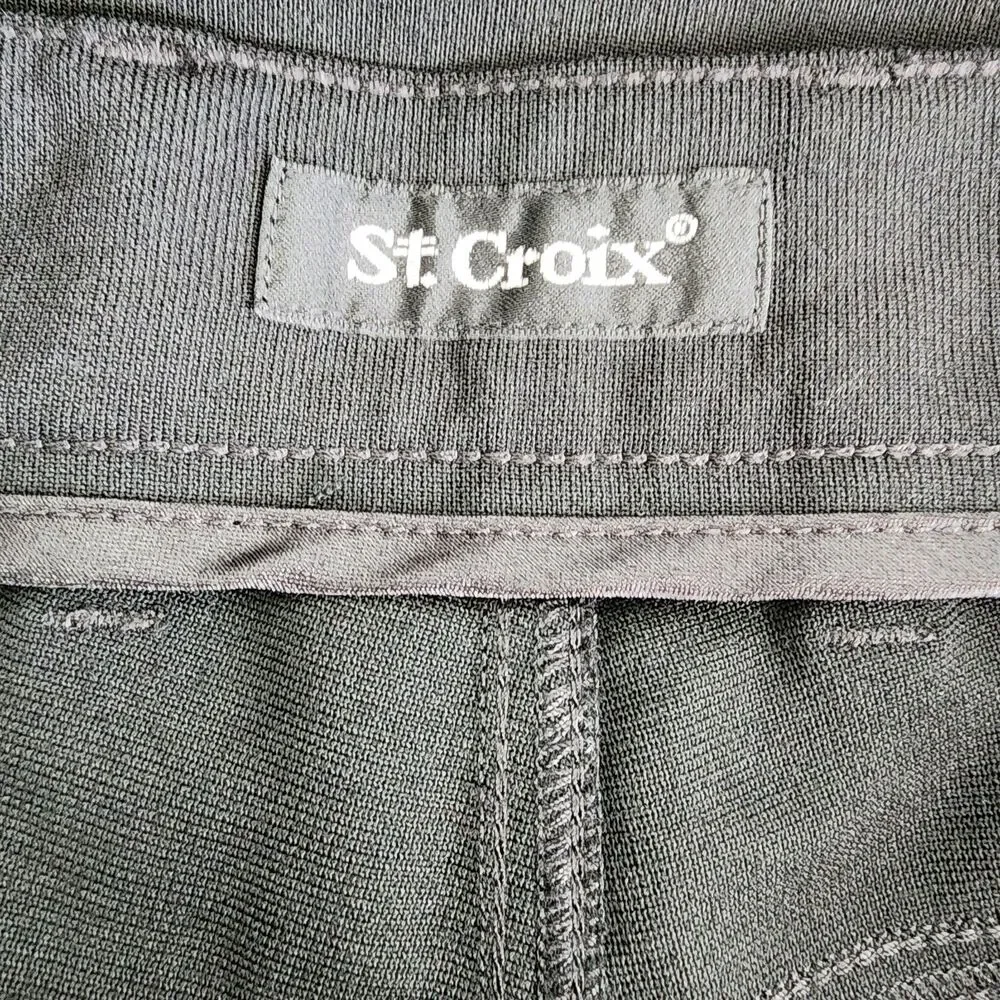 St. Croix Collections Men's Pants Size 34 Black Wool Blend Made in Italy Trouser